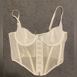 White bustier crop top, size S